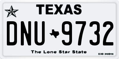 TX license plate DNU9732