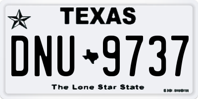 TX license plate DNU9737