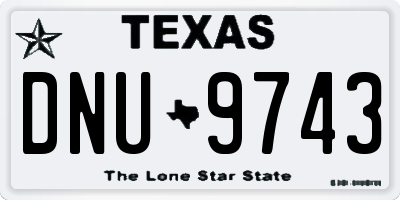 TX license plate DNU9743