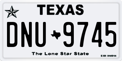 TX license plate DNU9745