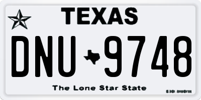 TX license plate DNU9748