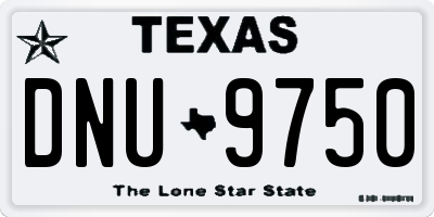 TX license plate DNU9750