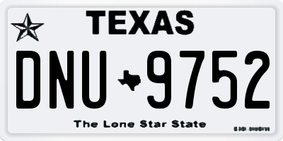TX license plate DNU9752