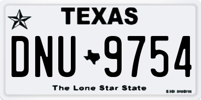 TX license plate DNU9754