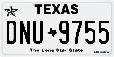 TX license plate DNU9755