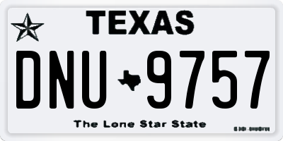TX license plate DNU9757