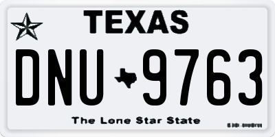 TX license plate DNU9763