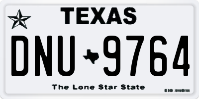 TX license plate DNU9764