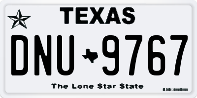 TX license plate DNU9767