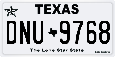 TX license plate DNU9768