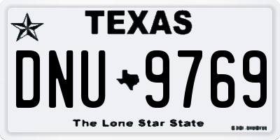TX license plate DNU9769