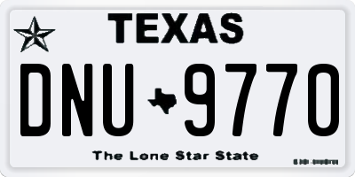 TX license plate DNU9770