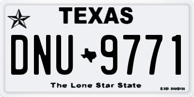 TX license plate DNU9771