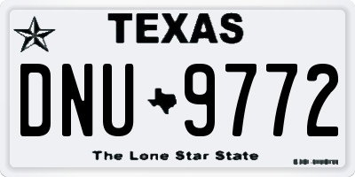 TX license plate DNU9772