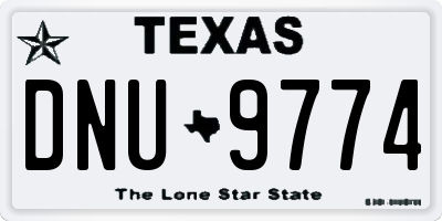 TX license plate DNU9774