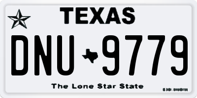 TX license plate DNU9779