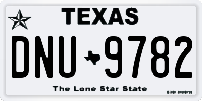 TX license plate DNU9782