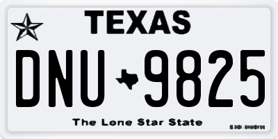 TX license plate DNU9825