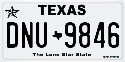 TX license plate DNU9846