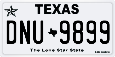 TX license plate DNU9899
