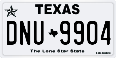 TX license plate DNU9904