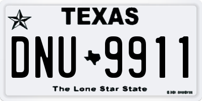 TX license plate DNU9911
