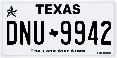 TX license plate DNU9942