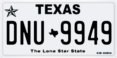 TX license plate DNU9949