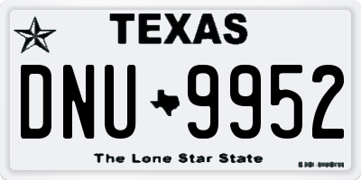 TX license plate DNU9952