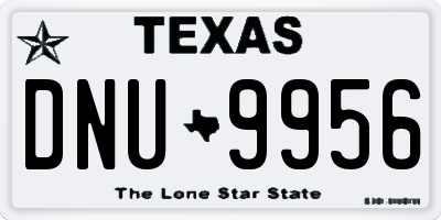 TX license plate DNU9956