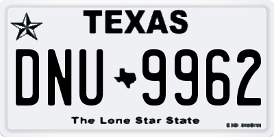 TX license plate DNU9962