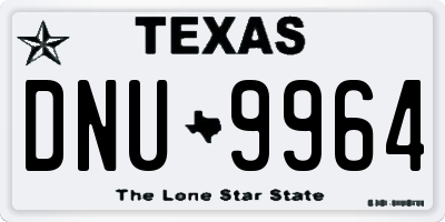 TX license plate DNU9964