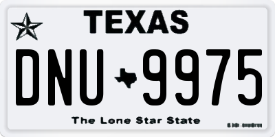 TX license plate DNU9975