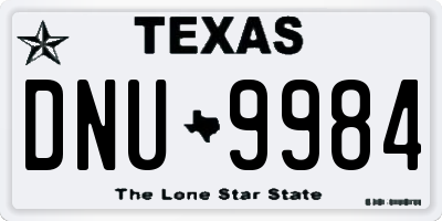 TX license plate DNU9984