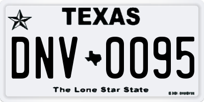 TX license plate DNV0095