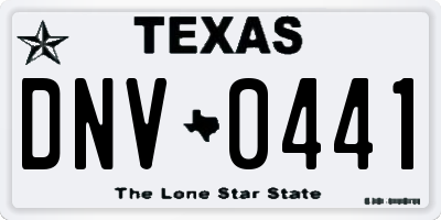 TX license plate DNV0441