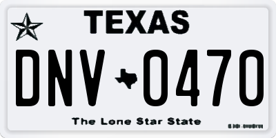 TX license plate DNV0470
