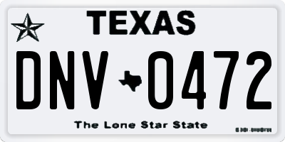 TX license plate DNV0472