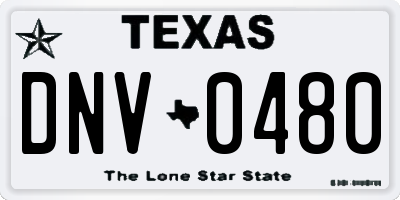 TX license plate DNV0480