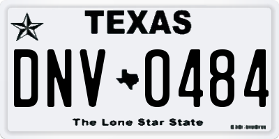 TX license plate DNV0484