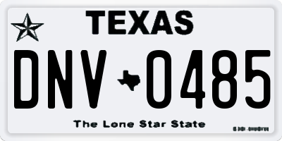 TX license plate DNV0485