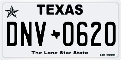 TX license plate DNV0620