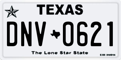 TX license plate DNV0621