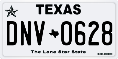 TX license plate DNV0628