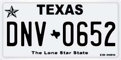 TX license plate DNV0652