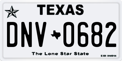 TX license plate DNV0682