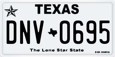 TX license plate DNV0695