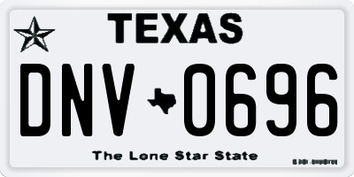TX license plate DNV0696