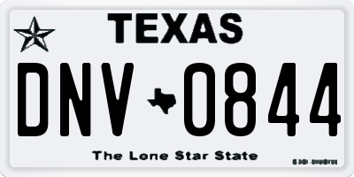 TX license plate DNV0844