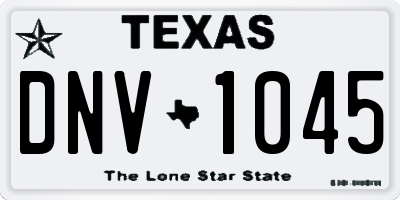 TX license plate DNV1045